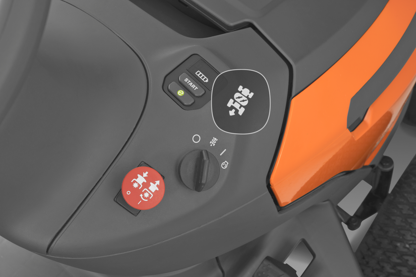 Tracteur tondeuse Husqvarna TS100i - éjection latérale - coupe 95cm - électrique Li-Ion 48V 2kW / 40Ah