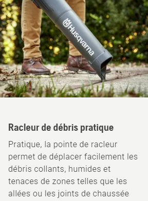 Souffleur à batterie Husqvarna 230iB pack avec batterie BLi20 + chargeur QC80