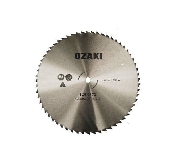 Lame de scie circulaire acier 1209372 – Coupe de 600mm / Alésage 30mm / Epaisseur 3mm / 60 Dents