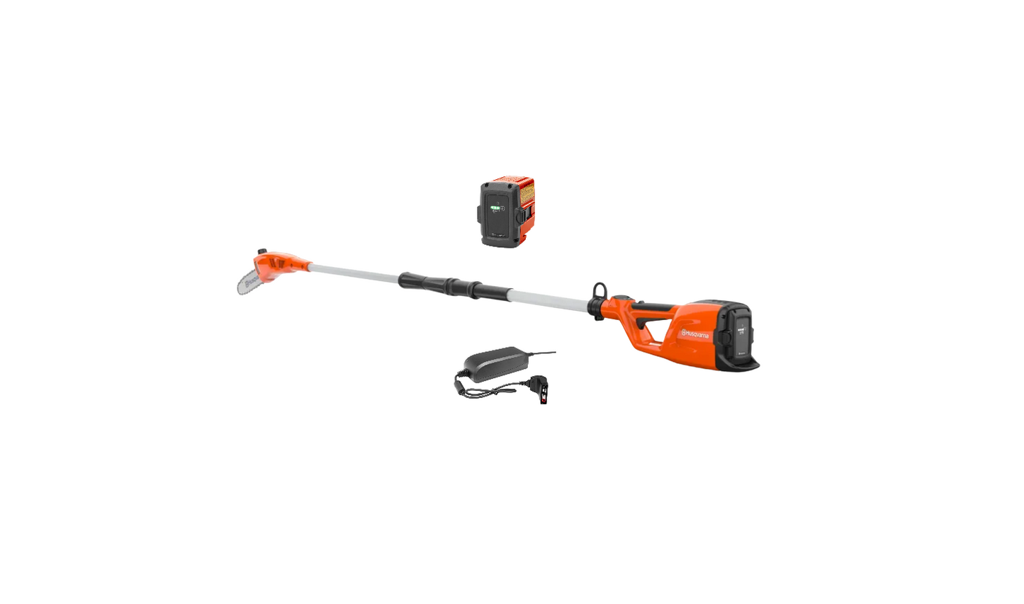 Tronçonneuse élagueuse sur perche à batterie Husqvarna 120iTK4-P pack avec batterie BLi10 + chargeur QC80