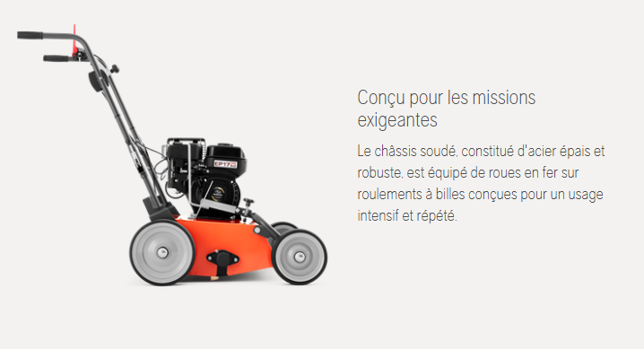 Scarificateur professionnel Husqvarna S500PRO – 208cm3 – carter acier 50cm