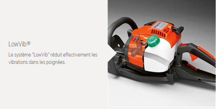 Taille haies Husqvarna 122HD45 - 21,7 cm3 - double lames 45cm - 4,7 kg