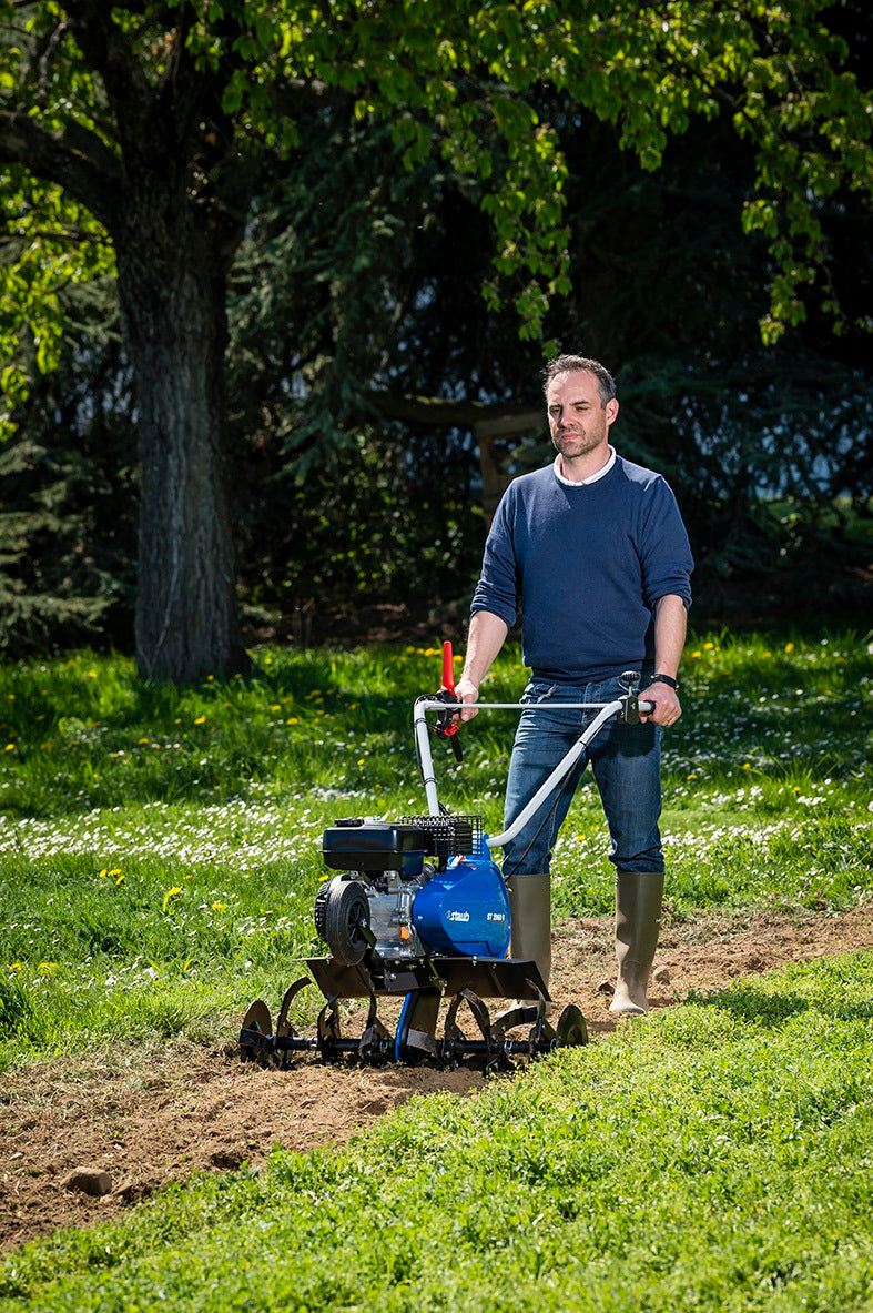 Motobineuse Staub ST 2961 R - 212cm3 - 1 vitesse avant / 1 vitesse arrière - 6 fraises - largeur de travail 60-80cm