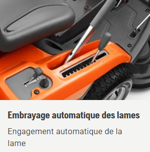 Rider à ramassage Husqvarna RC320Ts AWD - 4x4 - 656cm3 - carter 103cm - 3 lames