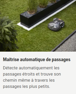 Robot tondeuse Husqvarna Automower 415X - Surface max 1500m2 - Pente max 40% (22°)