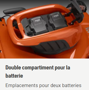 Tondeuse mulching à batterie Husqvarna LB144i pack avec batterie BLi20 + chargeur QC80