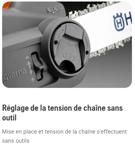 Tronçonneuse élagueuse sur perche à batterie Husqvarna 120iTK4-P pack avec batterie BLi10 + chargeur QC80