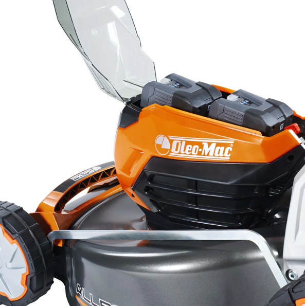 Tondeuse à batterie Oleo Mac Gi553V pack avec 1 batterie Bi580 + 1 batterie Bi540 + chargeur CRG520