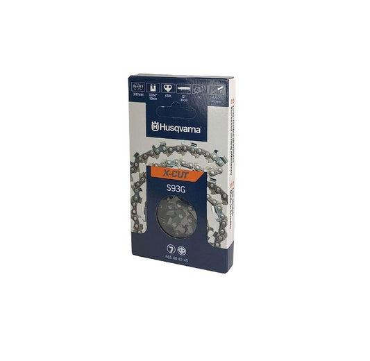 Chaîne tronçonneuse Husqvarna 585404245 – 3/8″ mini – .050″/1,3 mm – 45 maillons - S93G X-Cut