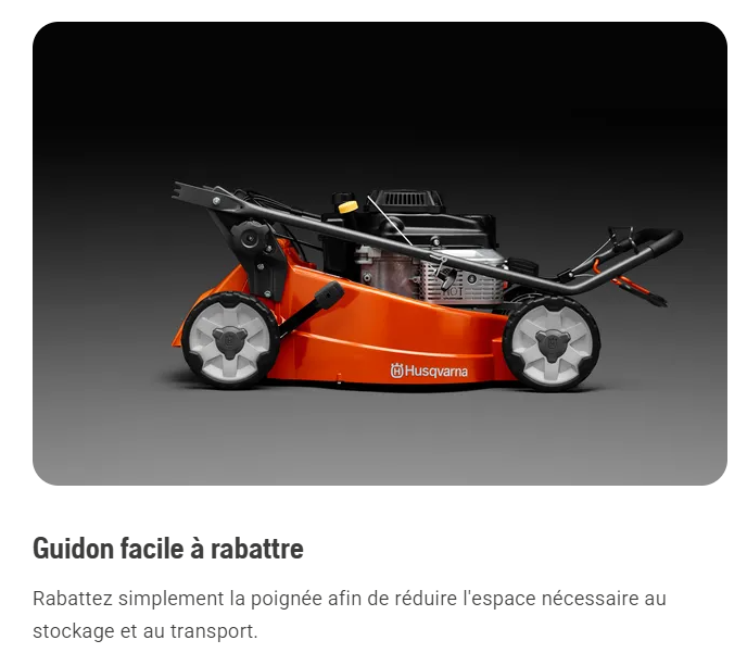 Tondeuse Husqvarna LC356V - 166cm3 - tractée - carter acier 56cm - ramassage/éjection latérale