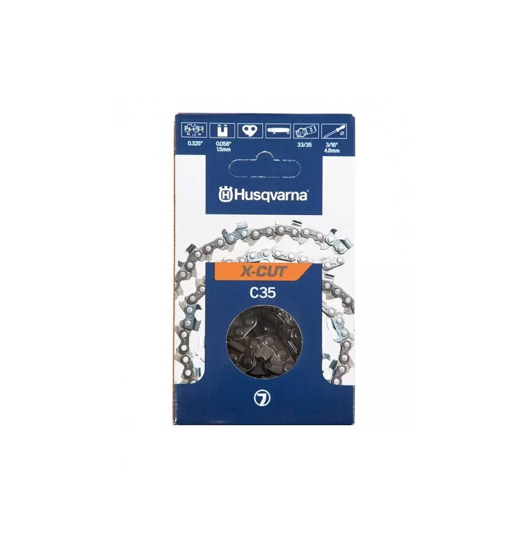 Chaîne tronçonneuse Husqvarna 581699780 – 325″ – .058″/1,5 mm – 80 maillons - C35 X-Cut