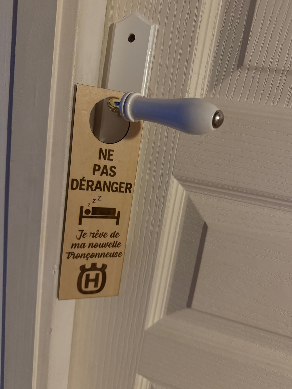Accroche porte bois Ne pas déranger Husqvarna