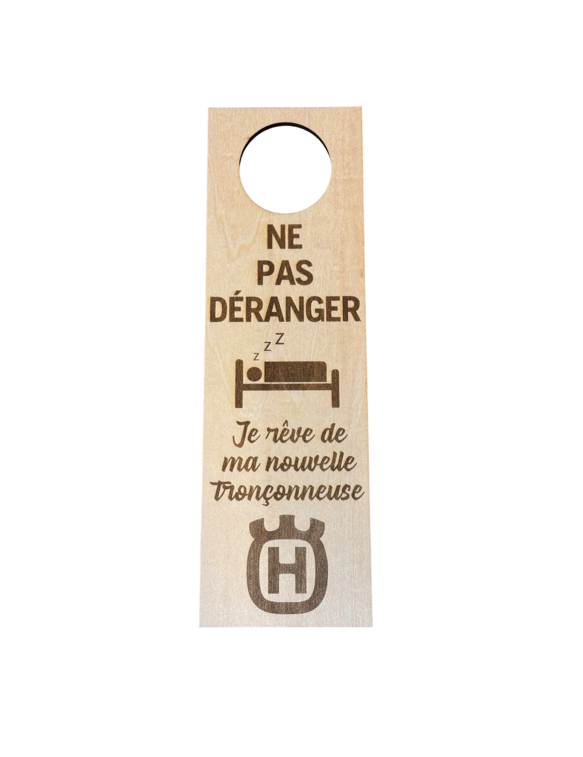 Accroche porte bois Ne pas déranger Husqvarna