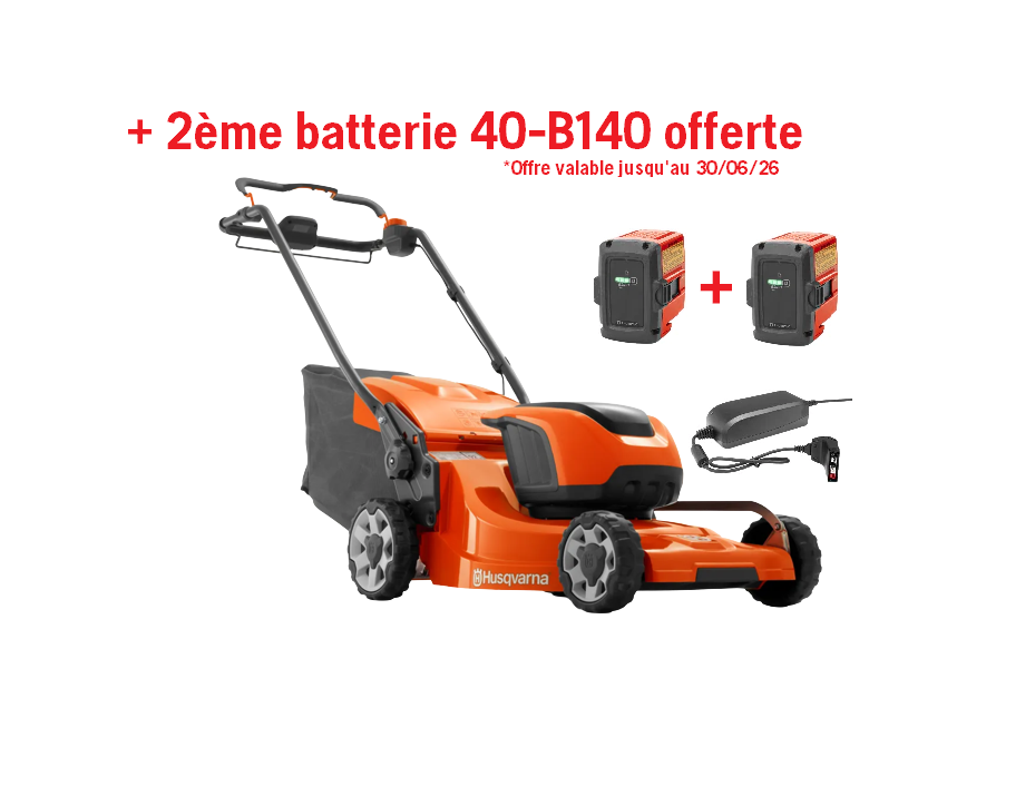 Tondeuse à batterie Husqvarna LC347iVX pack avec batterie 40-B140 + chargeur 40-C80