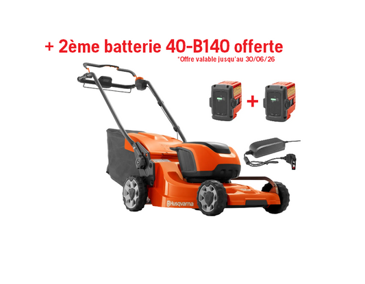 Tondeuse à batterie Husqvarna LC347iVX pack avec batterie 40-B140 + chargeur 40-C80
