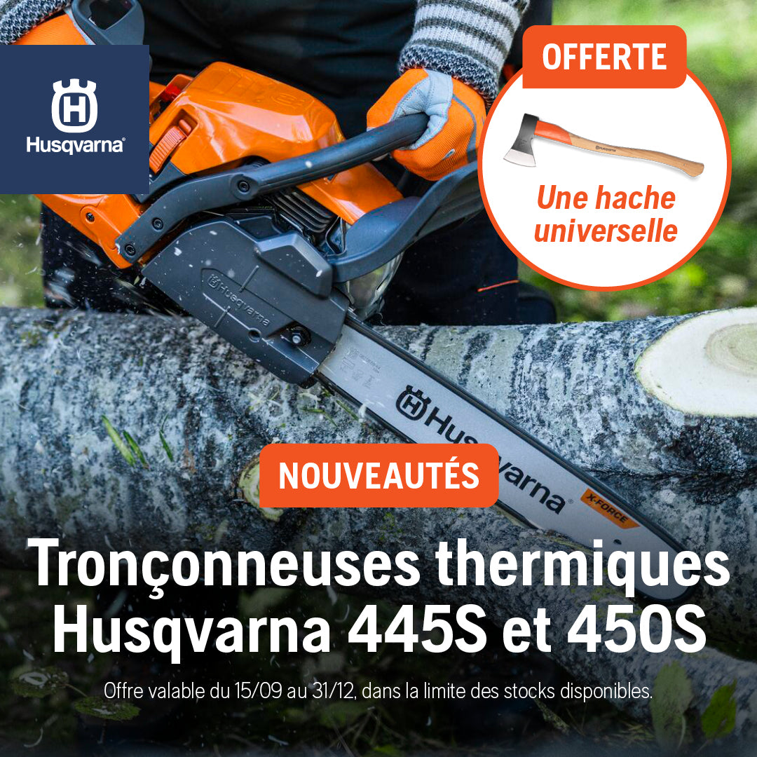 Tronçonneuse Husqvarna 445S - .325 - 1,3mm - Guide 45cm - 50 cm3 - 5,1 kg