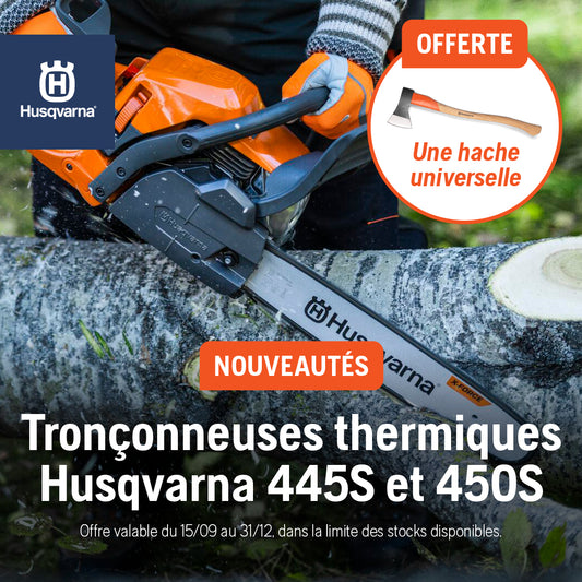 Tronçonneuse Husqvarna 445S - .325 - 1,3mm - Guide 45cm - 50 cm3 - 5,1 kg