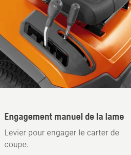 Tracteur tondeuse Husqvarna TS112 - éjection latérale - coupe 95cm - 413cm3