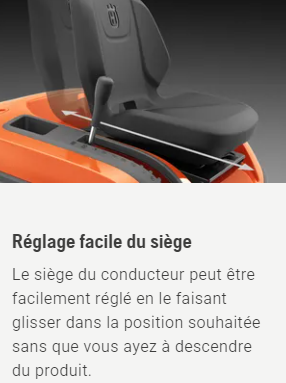 Tracteur tondeuse Husqvarna TS217T - éjection latérale - coupe 108cm - 635cm3