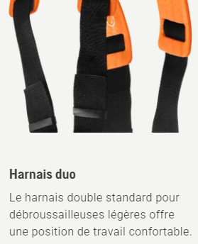 Débroussailleuse Husqvarna 122R – 21,7 cm3 – 4,7 kg - Avec harnais & tête nylon