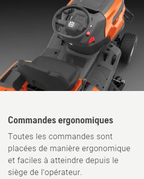 Tracteur tondeuse Husqvarna TS220T - éjection latérale - coupe 108cm - 708cm3