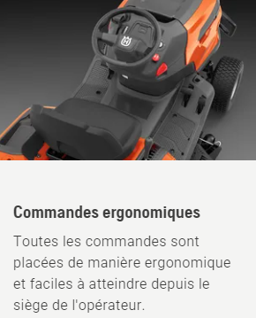 Tracteur tondeuse Husqvarna TS217T - éjection latérale - coupe 108cm - 635cm3