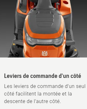 Tracteur tondeuse Husqvarna TS112 - éjection latérale - coupe 95cm - 413cm3