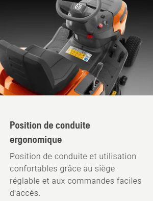 Tracteur tondeuse Husqvarna TC114 - ramassage - coupe 95cm - 452cm3