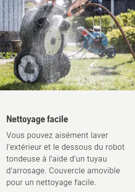 Robot tondeuse Husqvarna Automower 305E NERA - Surface max 600m2 - Pente max 30% (17°)