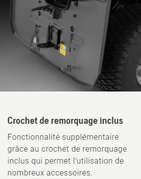 Tracteur tondeuse Husqvarna TS114 - éjection latérale - coupe 95cm - 452cm3