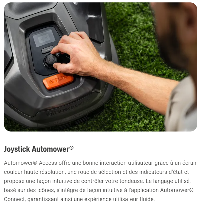 Robot tondeuse Husqvarna Automower 450V - Surface max 7500m² - Pente max 50%