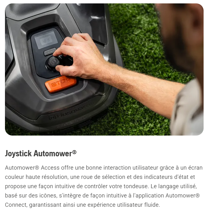Robot tondeuse Husqvarna Automower 430V - Surface max 4800m² - Pente max 50%