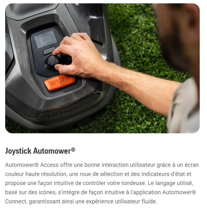 Robot tondeuse Husqvarna Automower 405VE NERA - Surface max 900m² - Pente max 30% (22°)