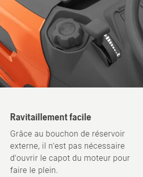 Tracteur tondeuse Husqvarna TS220T - éjection latérale - coupe 108cm - 708cm3