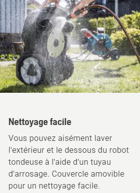 Robot tondeuse Husqvarna Automower 410XE NERA - Surface max 1000m2 - Pente max 30% (17°)