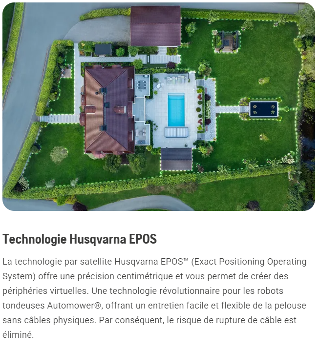 Robot tondeuse Husqvarna Automower 450V - Surface max 7500m² - Pente max 50%