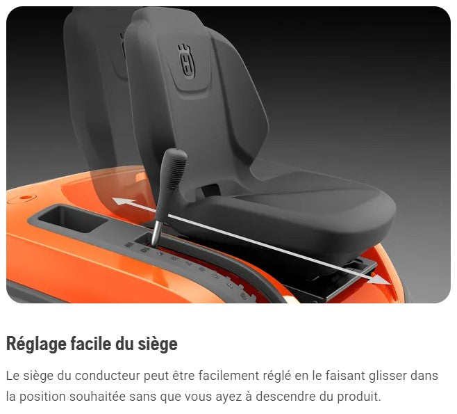 Tracteur tondeuse Husqvarna TC215T - ramassage - coupe 95cm - 586cm3