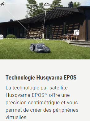 Robot tondeuse Husqvarna Automower 435X AWD NERA - Surface max 5000m2 - Pente max 70% (35°) - 4 roues motrices