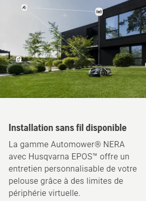 Robot tondeuse Husqvarna Automower 405XE NERA - Surface max 600m2 - Pente max 30% (17°)