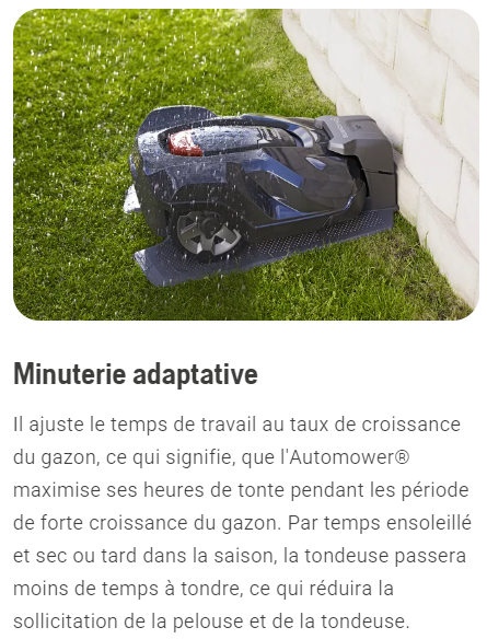 Robot tondeuse Husqvarna Automower 410XE NERA - Surface max 1000m2 - Pente max 30% (17°)