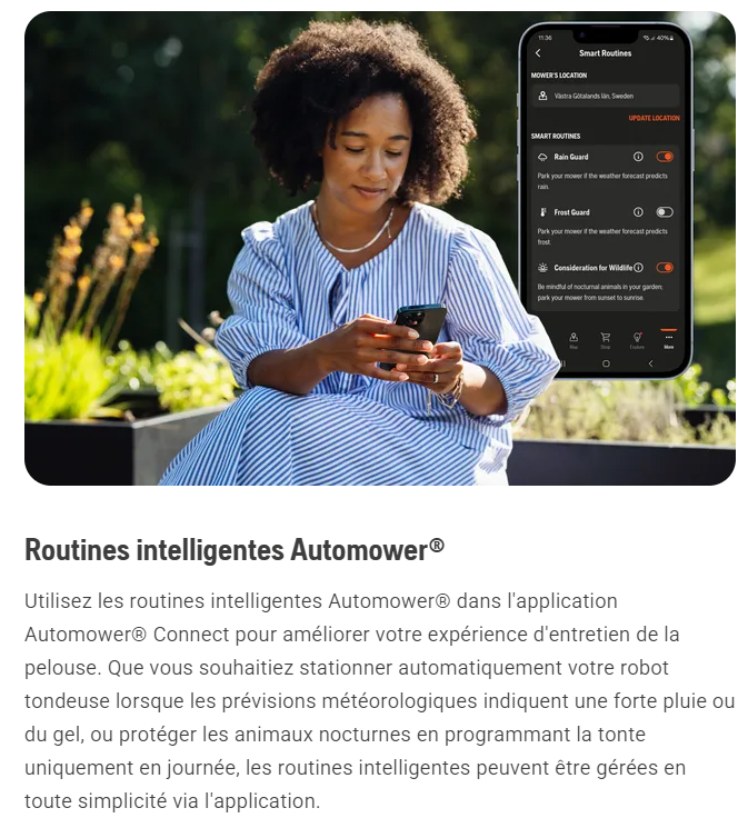 Robot tondeuse Husqvarna Automower 405VE NERA - Surface max 900m² - Pente max 30% (22°)