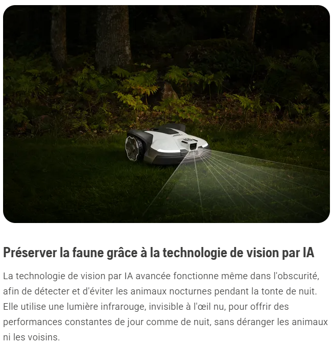 Robot tondeuse Husqvarna Automower 410VE NERA - Surface max 1500m² - Pente max 30% (22°)