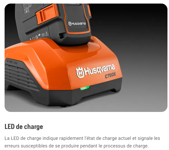 Chargeur de batteries Husqvarna 40-C500X