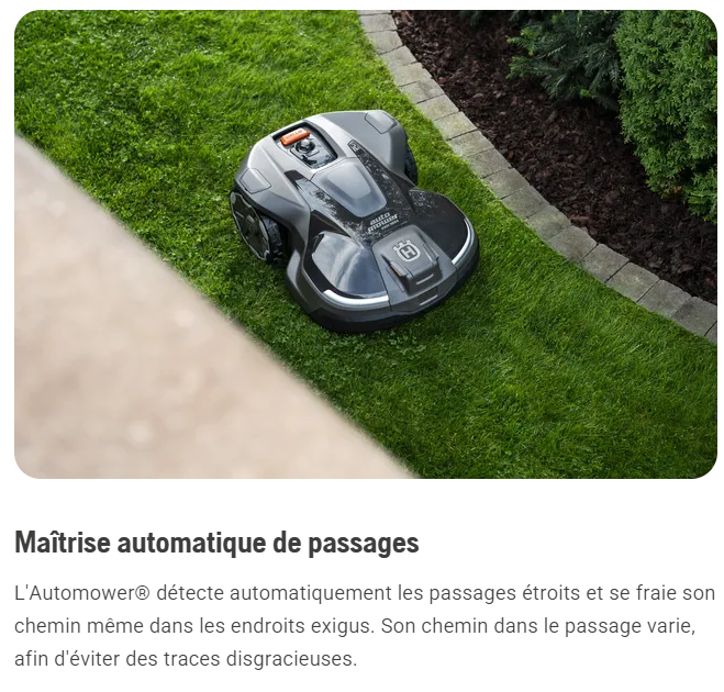 Robot tondeuse Husqvarna Automower 410VE NERA - Surface max 1500m² - Pente max 30% (22°)