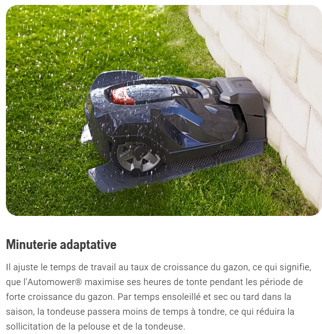 Robot tondeuse Husqvarna Automower 410VE NERA - Surface max 1500m² - Pente max 30% (22°)