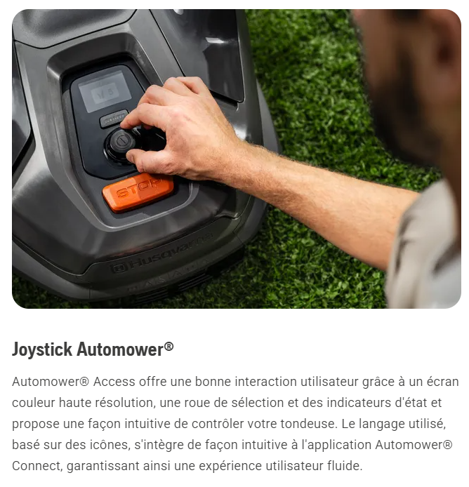 Robot tondeuse Husqvarna Automower 410VE NERA - Surface max 1500m² - Pente max 30% (22°)