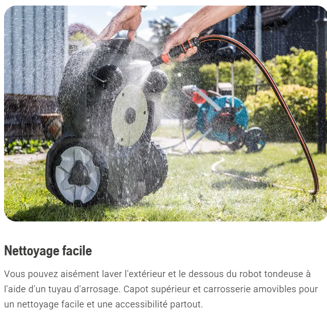 Robot tondeuse Husqvarna Automower 410VE NERA - Surface max 1500m² - Pente max 30% (22°)