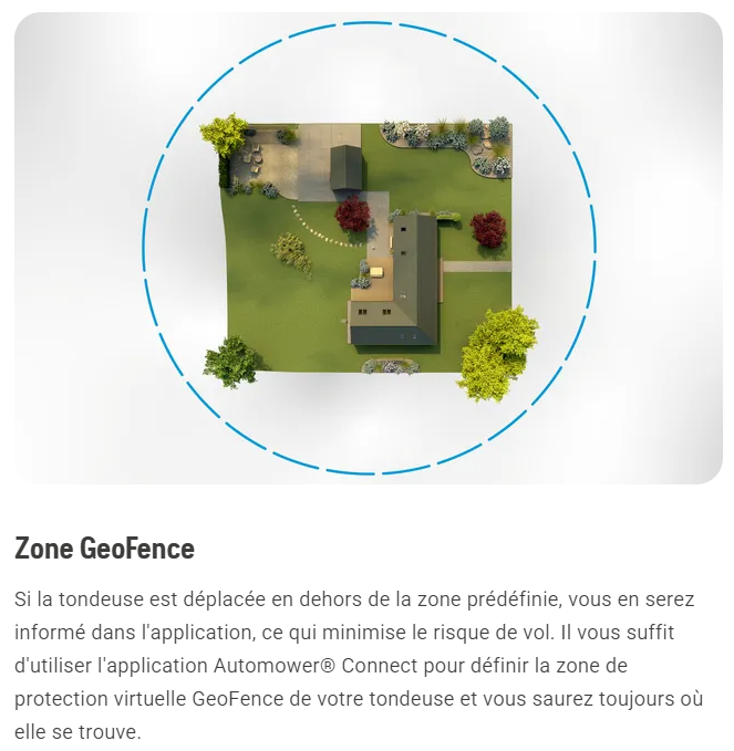 Robot tondeuse Husqvarna Automower 410VE NERA - Surface max 1500m² - Pente max 30% (22°)