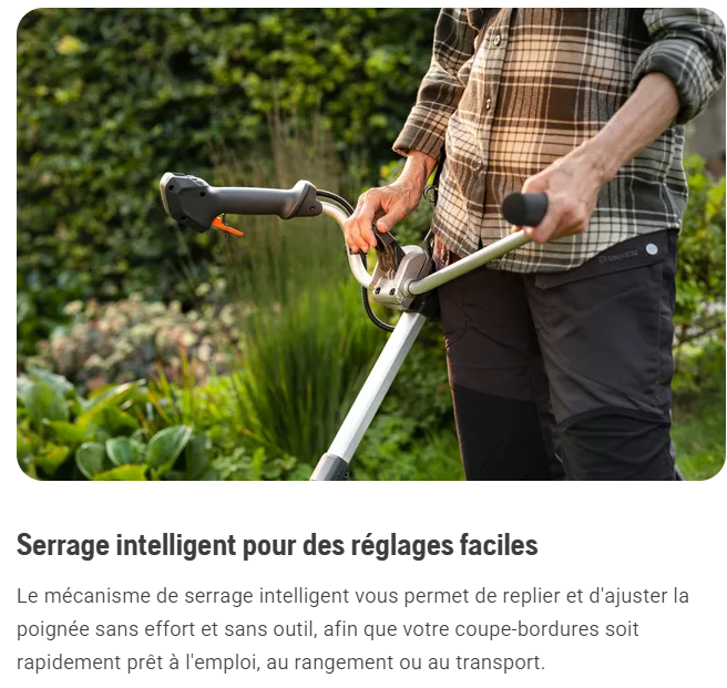 Coupe bordure à batterie Husqvarna 220iR pack avec batterie 40-B140 + chargeur 40-C80