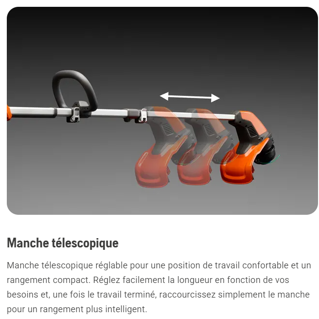 Coupe bordure à batterie Husqvarna 220iR pack avec batterie 40-B140 + chargeur 40-C80